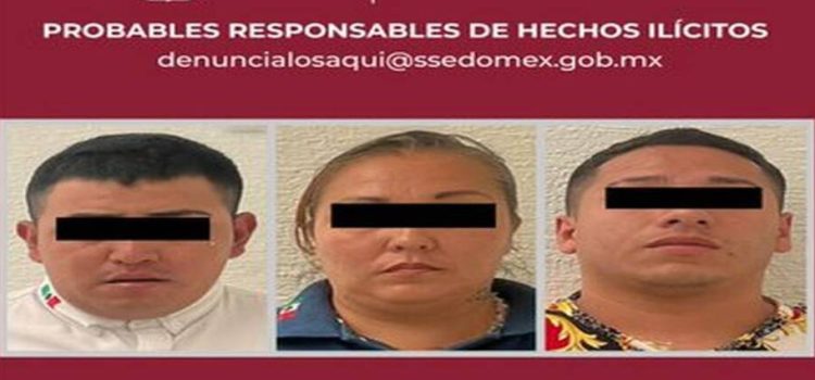 Detienen a 3 presuntos extorsionadores del transporte público en Tlalnepantla