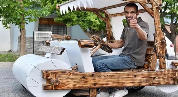 Yabadabadú… armó su propio troncomóvil Yabadabadú… armó su propio troncomóvil