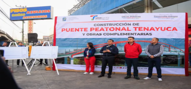 Inicia construcción de puente peatonal Tenayuca, en Tlalnepantla