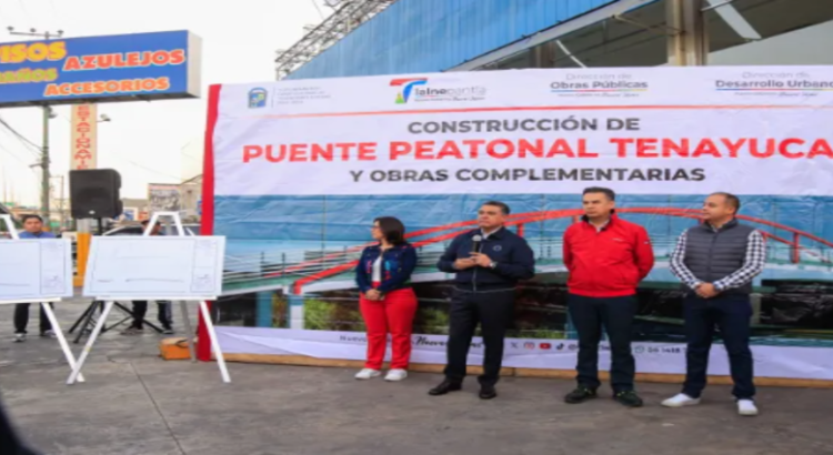 Inicia construcción de puente peatonal Tenayuca, en Tlalnepantla