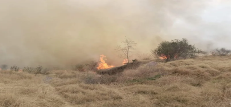 Bomberos combaten fuego 2 incendios en Tlalnepantla