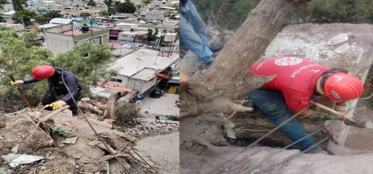 Protección Civil vigila laderas dónde habitan familias de Tlalnepantla