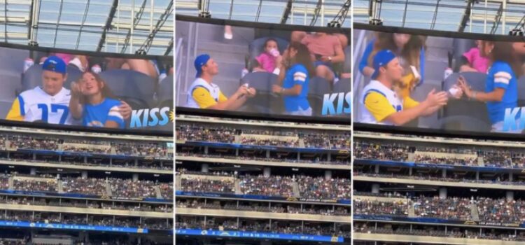 [VIDEO] Propuesta de matrimonio fallida en la «kiss cam» de los Rams: ¿un incidente real o una puesta en escena?