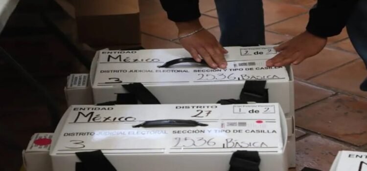 INE reporta avance de 90% en la entrega de documentación electoral en Edomex