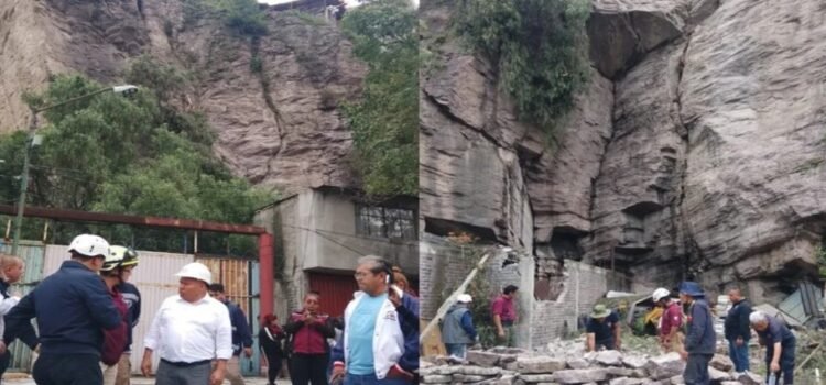 Retiran rocas en riesgo de colapso en La Cantera, Tlalnepantla Retiran rocas en riesgo de colapso en La Cantera, Tlalnepantla