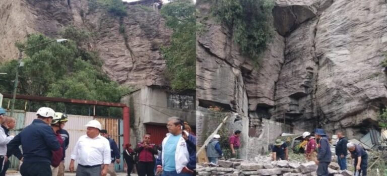 Retiran rocas en riesgo de colapso en La Cantera, Tlalnepantla