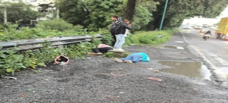 Llanta sale volando y lastima a 2 mujeres en Tlalnepantla