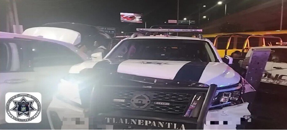 Policías municipales atropellan a peatón en Periférico Norte de Tlalnepantla