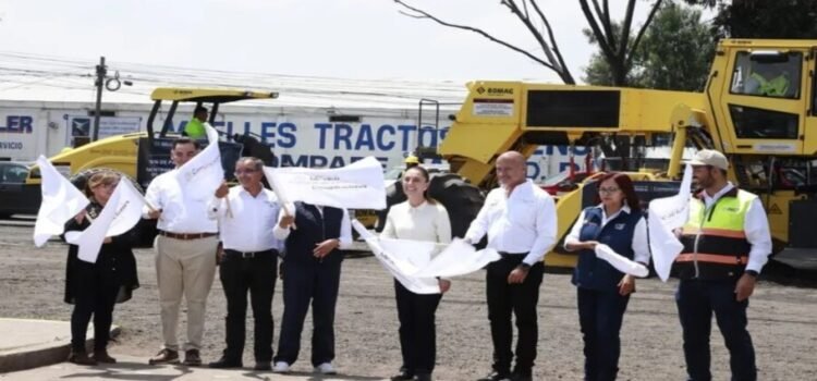 Sheinbaum arranca repavimentación de “carreteras al 100” en el Edomex