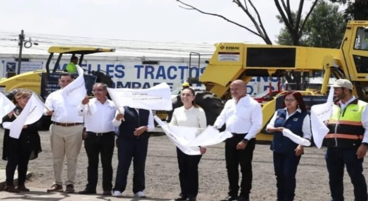 Sheinbaum arranca repavimentación de “carreteras al 100” en el Edomex Sheinbaum arranca repavimentación de “carreteras al 100” en el Edomex