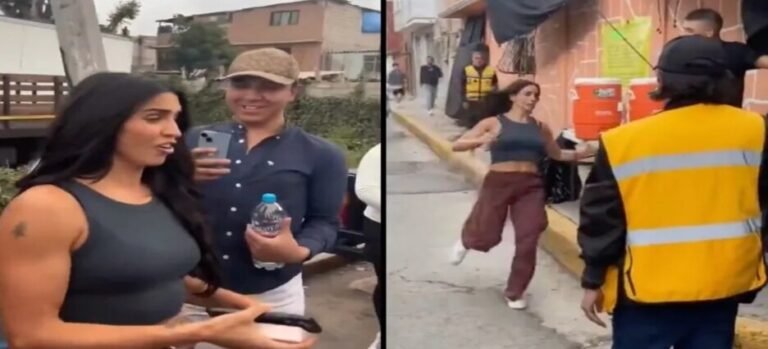 Captan a Bárbara de Regil huyendo de sus fans en grabación de 'Rosario Tijeras' en Tlalnepantla
