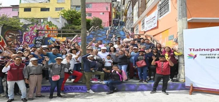 Rehabilitan y embellecen andadores en San Juanico, Tlalnepantla