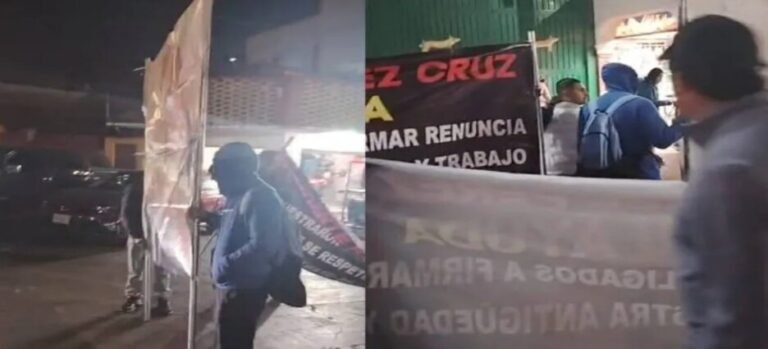 Trabajadores del Rastro de Tlalnepantla protestan por despidos injustificados